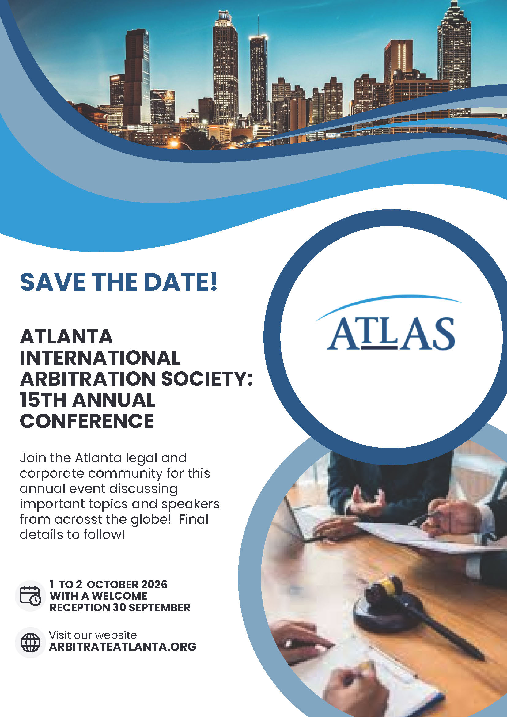 Save the Date – AtlAS, Oct 2026